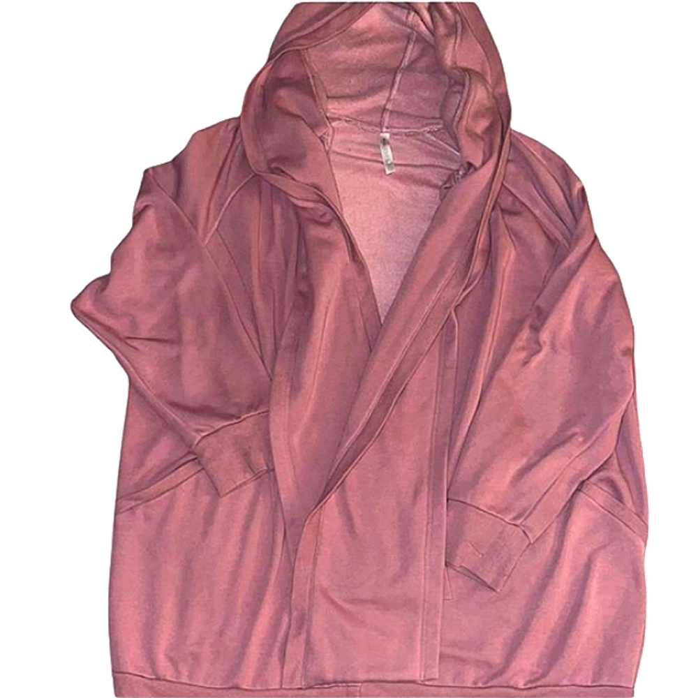 Fabletics ROSE PINK GERI WRAP Sweater with Soft Knit Versatile Design SIZE 2 XL - Picture 6 of 9